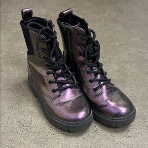 Art Class Shiny Purple Combat Boots